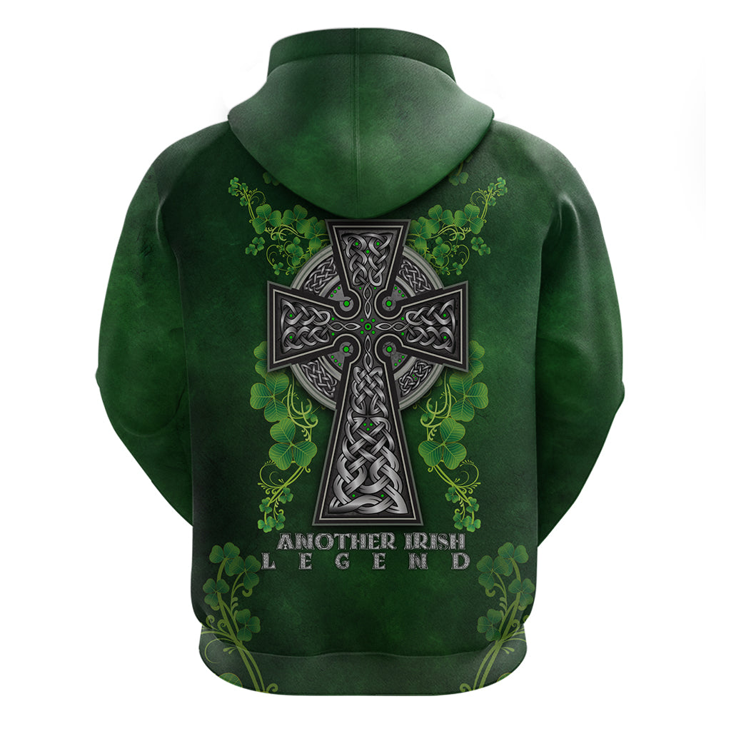 Irish Cross Mix With Shamrock Floral Zip Hoodie - Wonder Print Shop