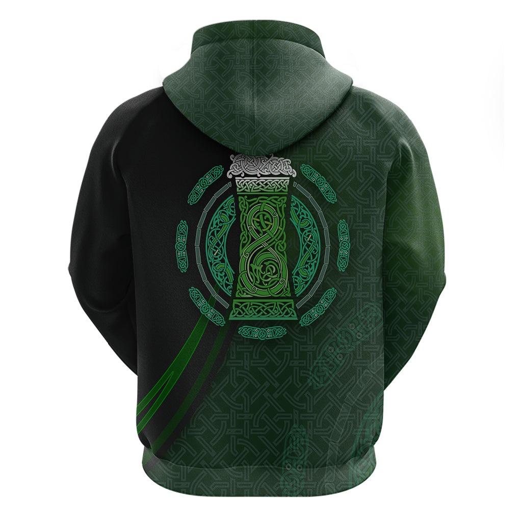 Beer Cup Pattern And Celtic Circle Green Hoodie - Wonder Print Shop