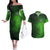 Irish Pride - Skull Cross Mix Couples Matching Off The Shoulder Long Sleeve Dress and Hawaiian Shirt - Wonder Print Shop