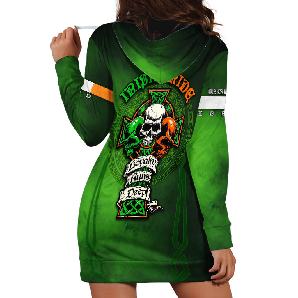 Irish Pride - Skull Cross Mix Hoodie Dress - Wonder Print Shop