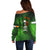 Irish Pride - Skull Cross Mix Off Shoulder Sweater - Wonder Print Shop