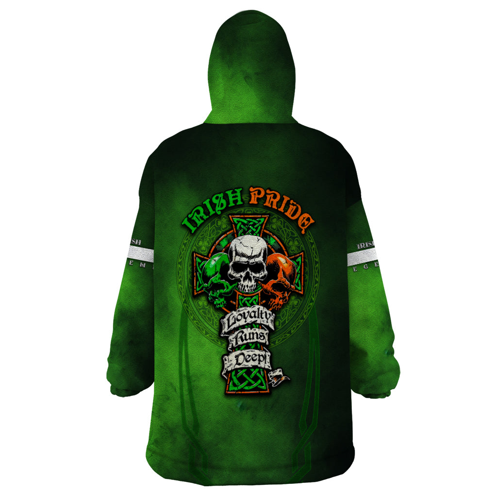 Irish Pride - Skull Cross Mix Wearable Blanket Hoodie