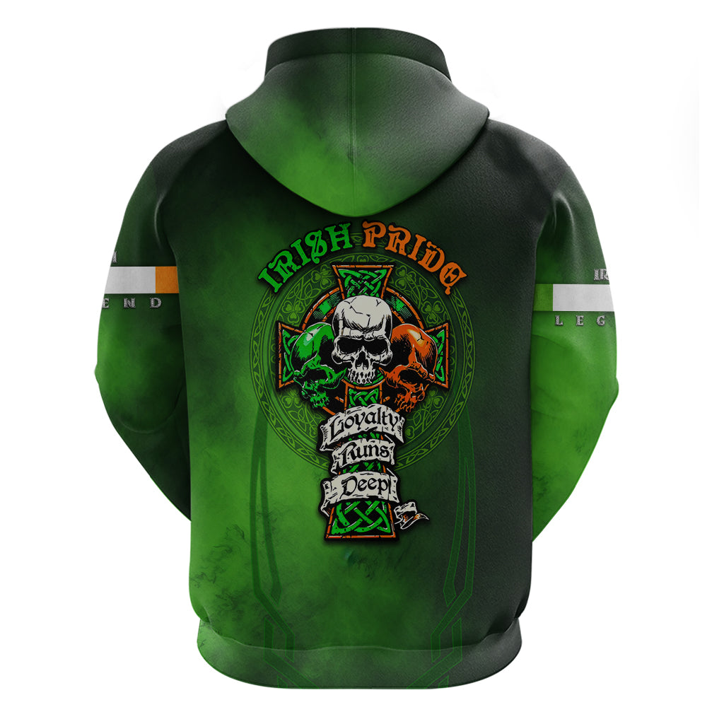 Irish Pride - Skull Cross Mix Zip Hoodie