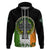 Irish Cross Mix With Shamrock Floral And Flag Zip Hoodie - Wonder Print Shop