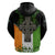 Irish Cross Mix With Shamrock Floral And Flag Zip Hoodie - Wonder Print Shop