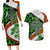 Patrick Day - Irish Cross - Lucky Girl Couples Matching Long Sleeve Bodycon Dress and Hawaiian Shirt - Wonder Print Shop