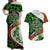 Patrick Day - Irish Cross - Lucky Girl Couples Matching Off Shoulder Maxi Dress and Hawaiian Shirt - Wonder Print Shop