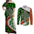 Patrick Day - Irish Cross - Lucky Girl Couples Matching Off Shoulder Maxi Dress and Long Sleeve Button Shirt - Wonder Print Shop