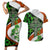 Patrick Day - Irish Cross - Lucky Girl Couples Matching Short Sleeve Bodycon Dress and Hawaiian Shirt - Wonder Print Shop