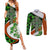 Patrick Day - Irish Cross - Lucky Girl Couples Matching Summer Maxi Dress and Long Sleeve Button Shirt - Wonder Print Shop