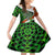 Patrick Day - Irish Cross - Lucky Girl Family Matching Off Shoulder Long Sleeve Dress and Hawaiian Shirt - Wonder Print Shop