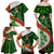 Patrick Day - Irish Cross - Lucky Girl Family Matching Off Shoulder Maxi Dress and Hawaiian Shirt - Wonder Print Shop