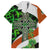 Patrick Day - Irish Cross - Lucky Girl Family Matching Off Shoulder Short Dress and Hawaiian Shirt - Wonder Print Shop