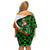 Patrick Day - Irish Cross - Lucky Girl Family Matching Off Shoulder Short Dress and Hawaiian Shirt - Wonder Print Shop