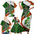 Patrick Day - Irish Cross - Lucky Girl Family Matching Short Sleeve Bodycon Dress and Hawaiian Shirt - Wonder Print Shop