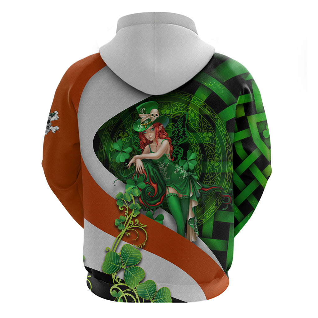 Patrick Day - Irish Cross - Lucky Girl Hoodie - Wonder Print Shop