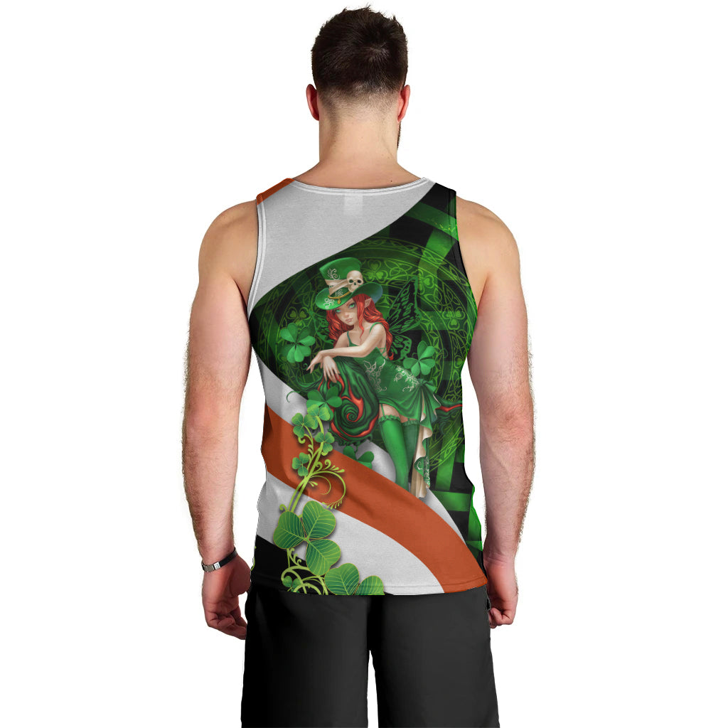 Patrick Day - Irish Cross - Lucky Girl Men Tank Top - Wonder Print Shop