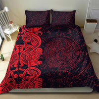 Norse Viking Dragon Bedding Set Celtic Knotwork and Runic Mythology Art