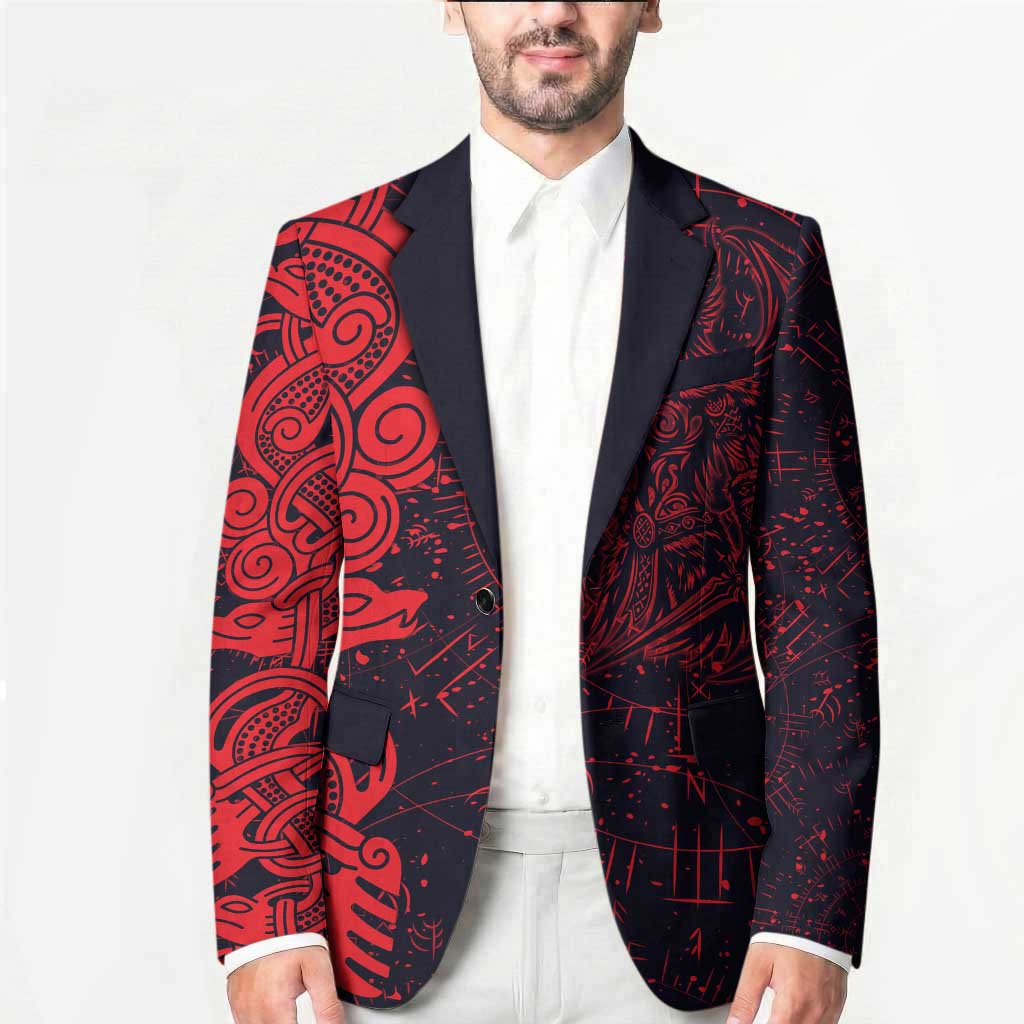 Norse Viking Dragon Blazer Celtic Knotwork and Runic Mythology Art