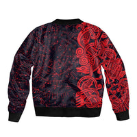 Norse Viking Dragon Bomber Jacket Celtic Knotwork and Runic Mythology Art