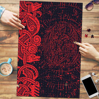 Norse Viking Dragon Puzzle Celtic Knotwork and Runic Mythology Art