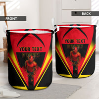 Personalized Belgium Soccer Laundry Basket Belgian Football Pride Red Devils Mascot