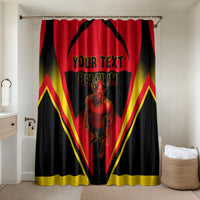 Personalized Belgium Soccer Bathroom Set Belgian Football Pride Red Devils Mascot