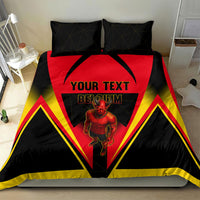 Personalized Belgium Soccer Bedding Set Belgian Football Pride Red Devils Mascot