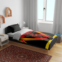 Personalized Belgium Soccer Bedding Set Belgian Football Pride Red Devils Mascot