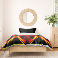 Personalized Belgium Soccer Bedding Set Belgian Football Pride Red Devils Mascot