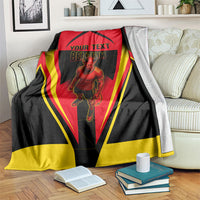 Personalized Belgium Soccer Blanket Belgian Football Pride Red Devils Mascot