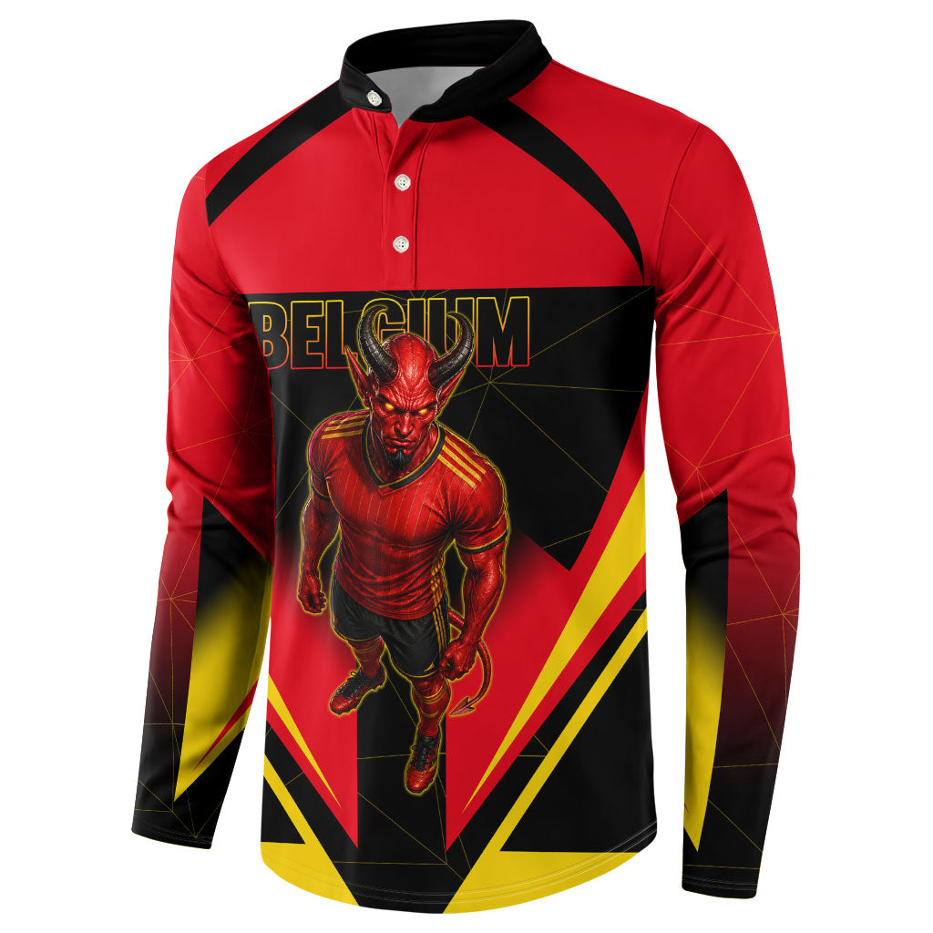 Personalized Belgium Soccer Button Sweatshirt Belgian Football Pride Red Devils Mascot