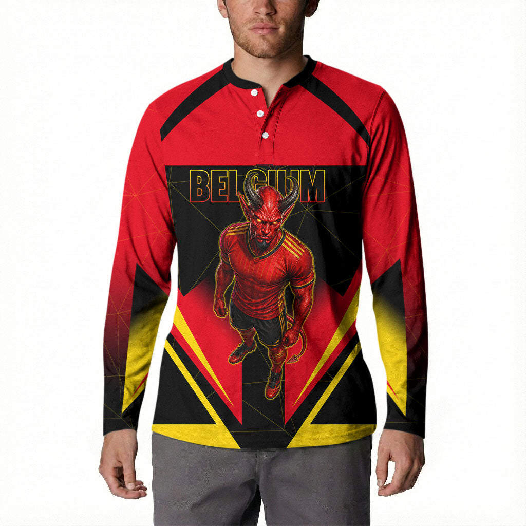 Personalized Belgium Soccer Button Sweatshirt Belgian Football Pride Red Devils Mascot