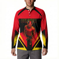Personalized Belgium Soccer Button Sweatshirt Belgian Football Pride Red Devils Mascot