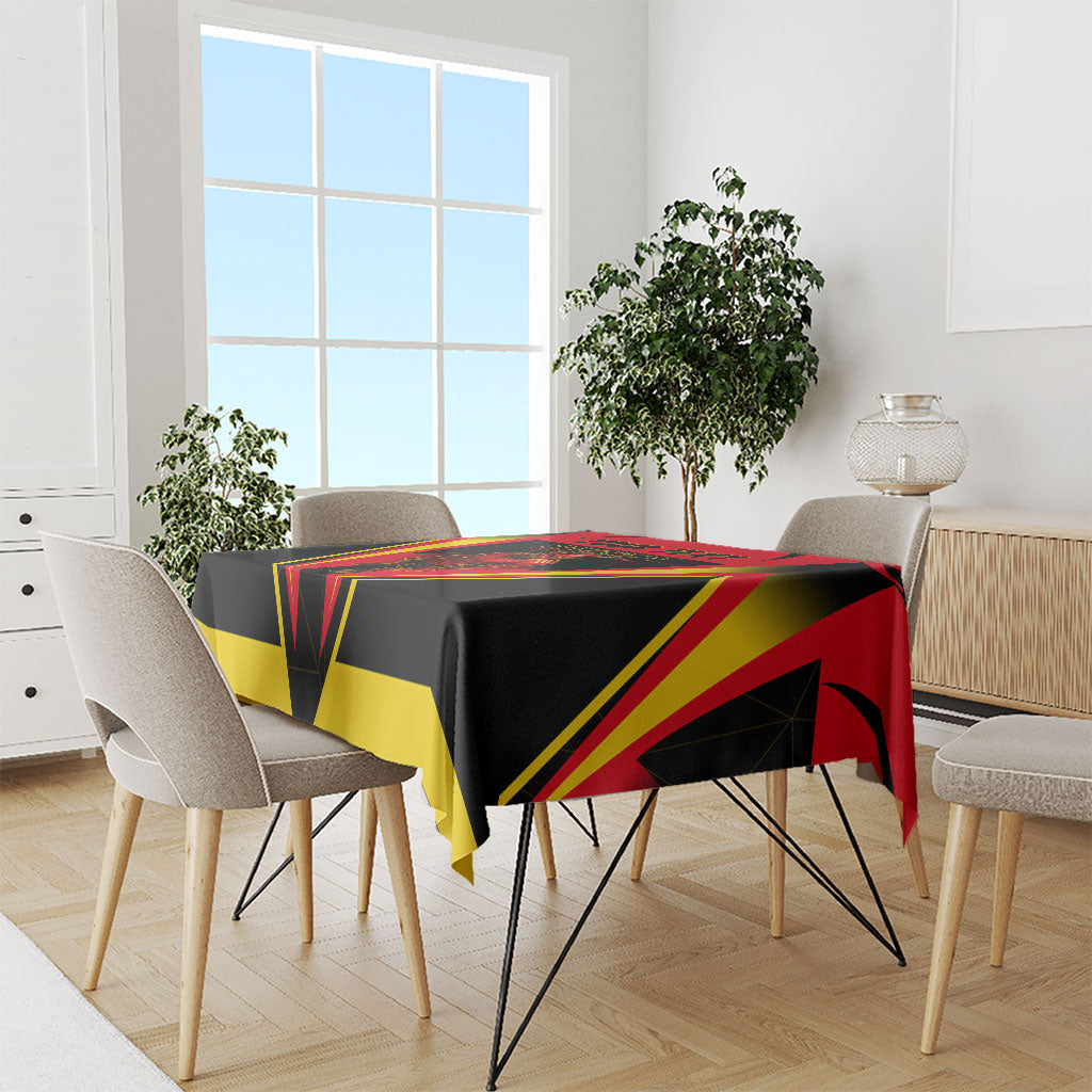 Personalized Belgium Soccer Tablecloth Belgian Football Pride Red Devils Mascot