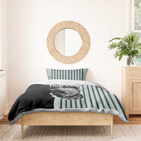 Striped Bass Jumping Graphic Bedding Set Rod Reel and Airplane on Fish Scale Pattern - Wonder Print Shop