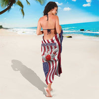 American Flag Bowling Pin Strike Graphic Sarong with Custom Name and Pattern Background - Wonder Print Shop