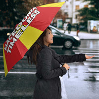 Macedonia Umbrella with National Emblem and Sunburst Flag Design - Wonder Print Shop