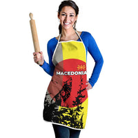 Macedonia Apron with Howling Wolf and Sunset Forest Design - Wonder Print Shop