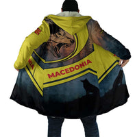 Macedonia Cloak with Forest Wolf and Sunset Silhouette Design - Wonder Print Shop