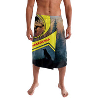 Macedonia Lavalava with Forest Wolf and Sunset Silhouette Design - Wonder Print Shop
