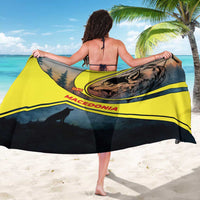 Macedonia Sarong with Forest Wolf and Sunset Silhouette Design - Wonder Print Shop