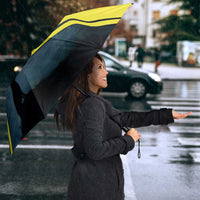 Macedonia Umbrella with Forest Wolf and Sunset Silhouette Design - Wonder Print Shop