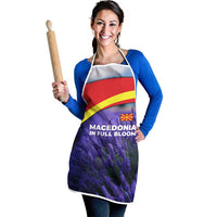 Macedonia Apron with Lavender Field and Bloom Curve Design - Wonder Print Shop