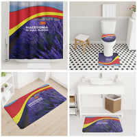 Macedonia Bathroom Set with Lavender Field and Bloom Curve Design - Wonder Print Shop
