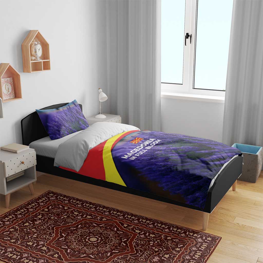 Macedonia Bedding Set with Lavender Field and Bloom Curve Design - Wonder Print Shop