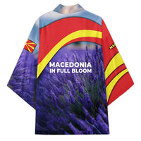 Macedonia Kimono with Lavender Field and Bloom Curve Design - Wonder Print Shop