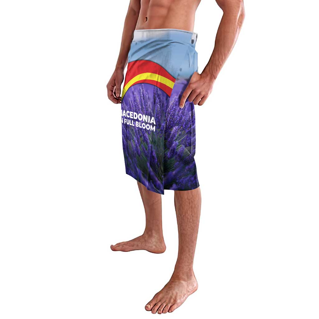 Macedonia Lavalava with Lavender Field and Bloom Curve Design - Wonder Print Shop