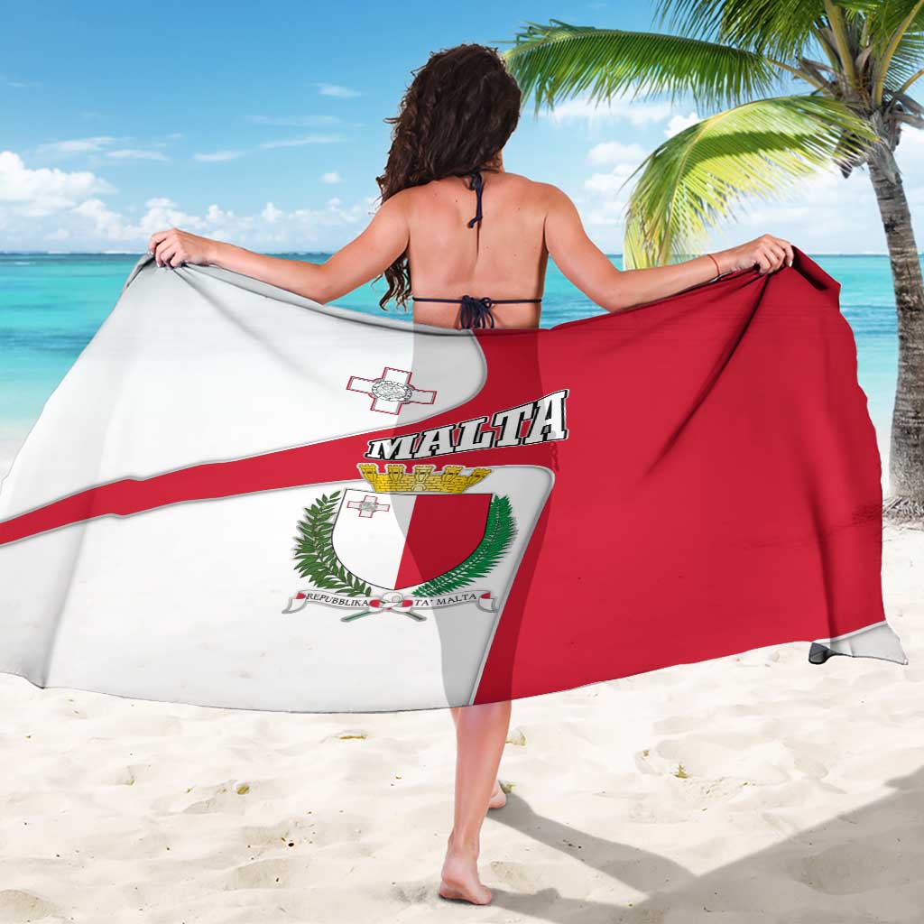 Malta Sarong with Coat of Arms and Island Map Design - Wonder Print Shop