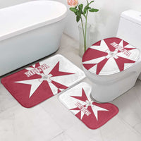 Malta Bathroom Set with Red White Crossburst Design - Wonder Print Shop